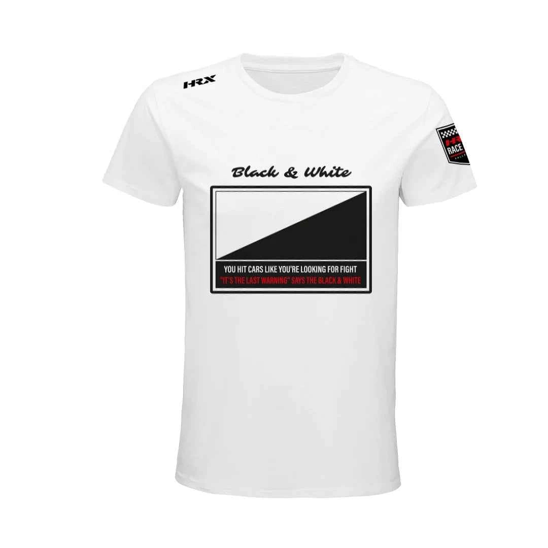 T Shirt Black & White Flag