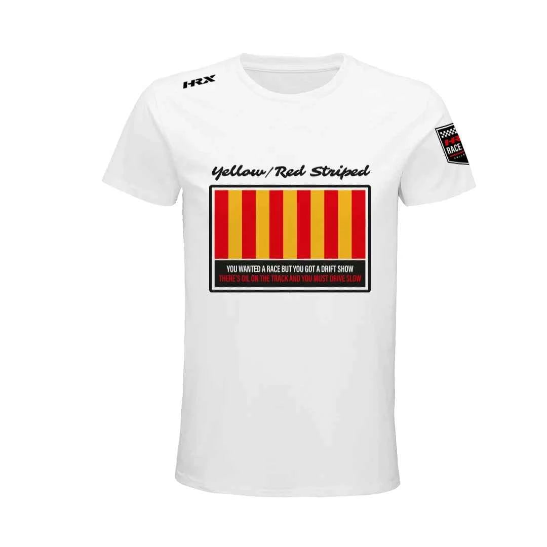 T Shirt Yellow & Red Striped Flag