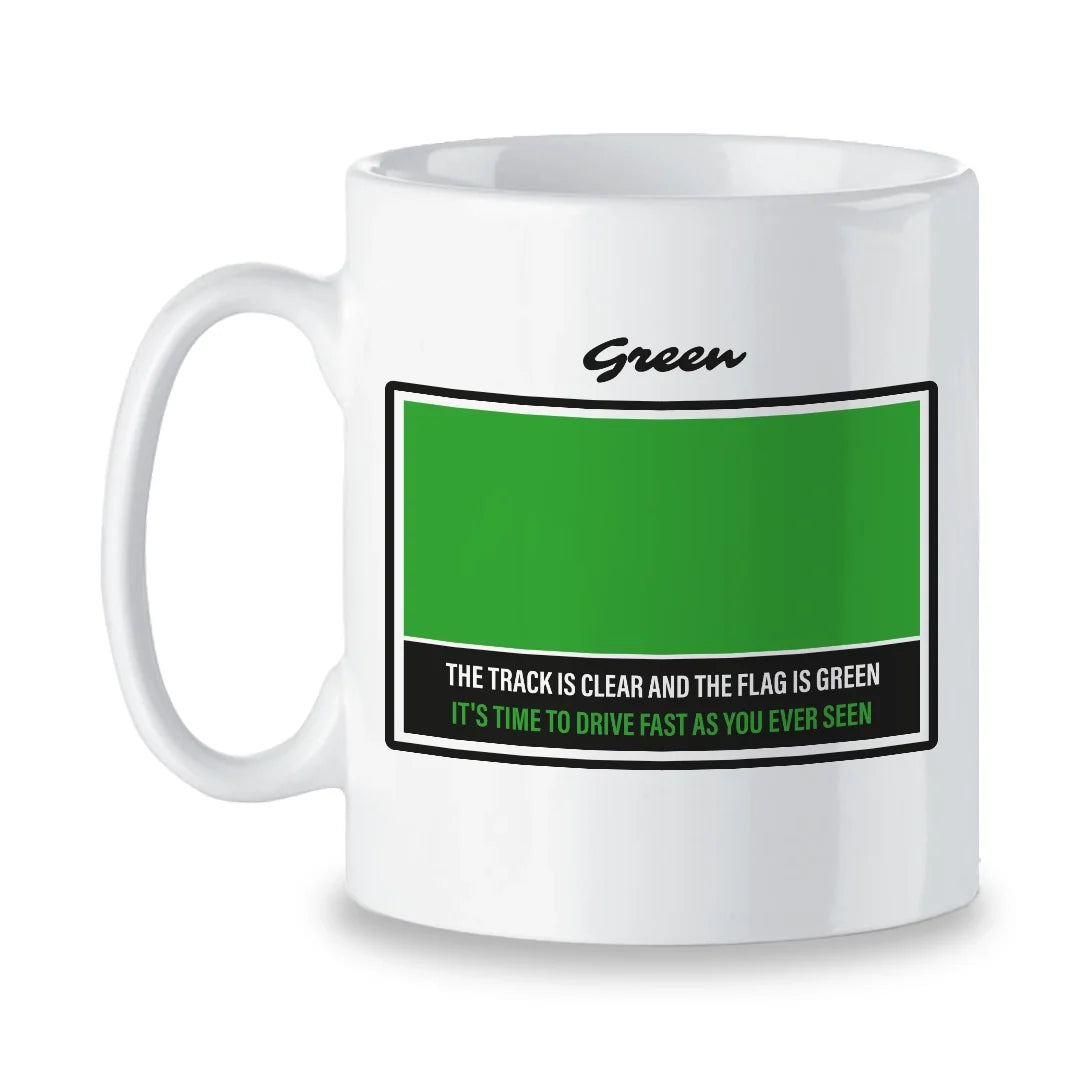 Mugs Green Race Flag
