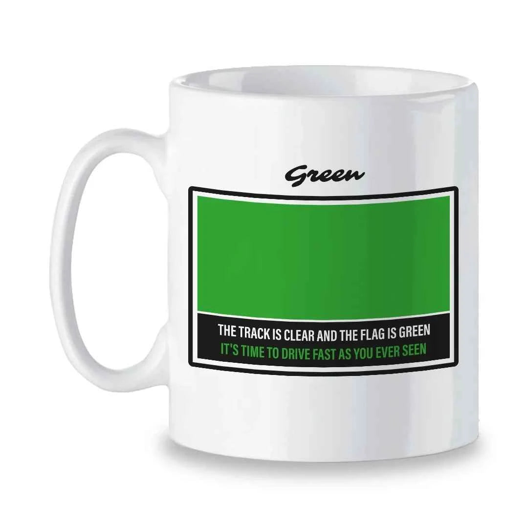 Mugs Green Race Flag