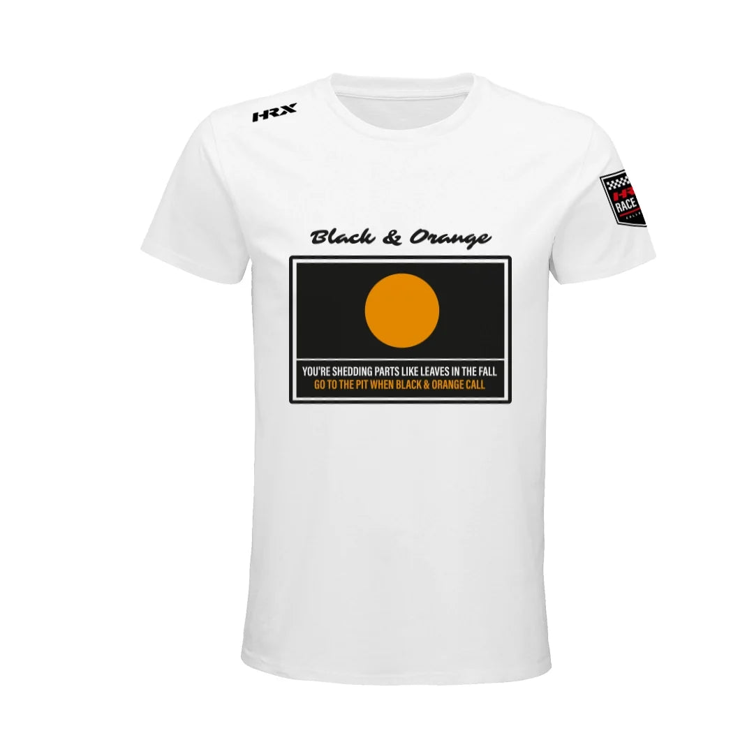 T Shirt Black & Orange Flag