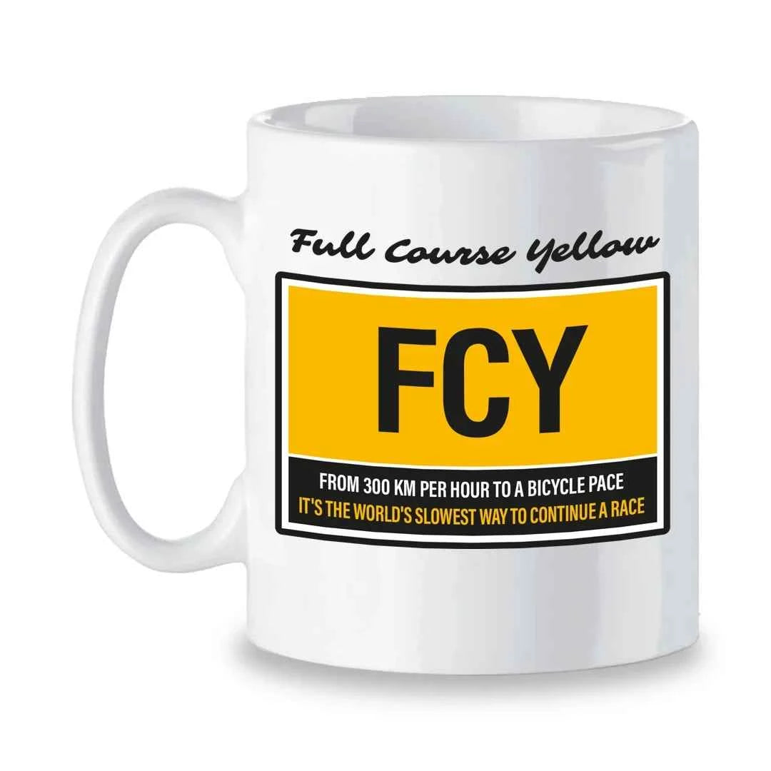 Mugs Full Course Yellow Race Flag